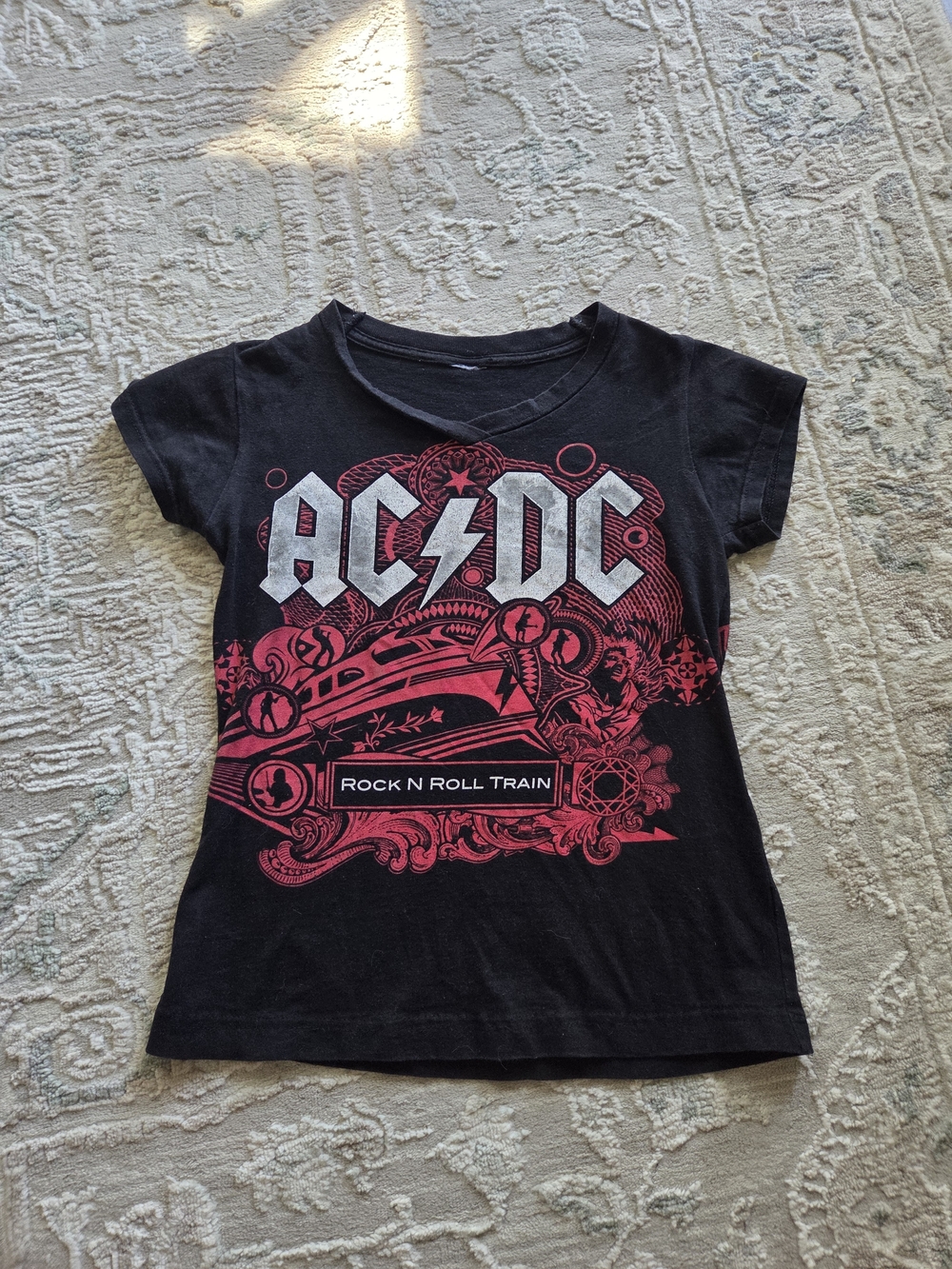 AC/DC Kids Black & Red 'Rock N Roll Train' Graphic Tee
